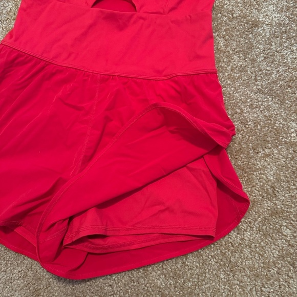 RED ATHLETIC BODY SUIT WITH RUNNING SHORTS - Picture 6 of 6